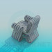 3d model Armchair with spines - preview