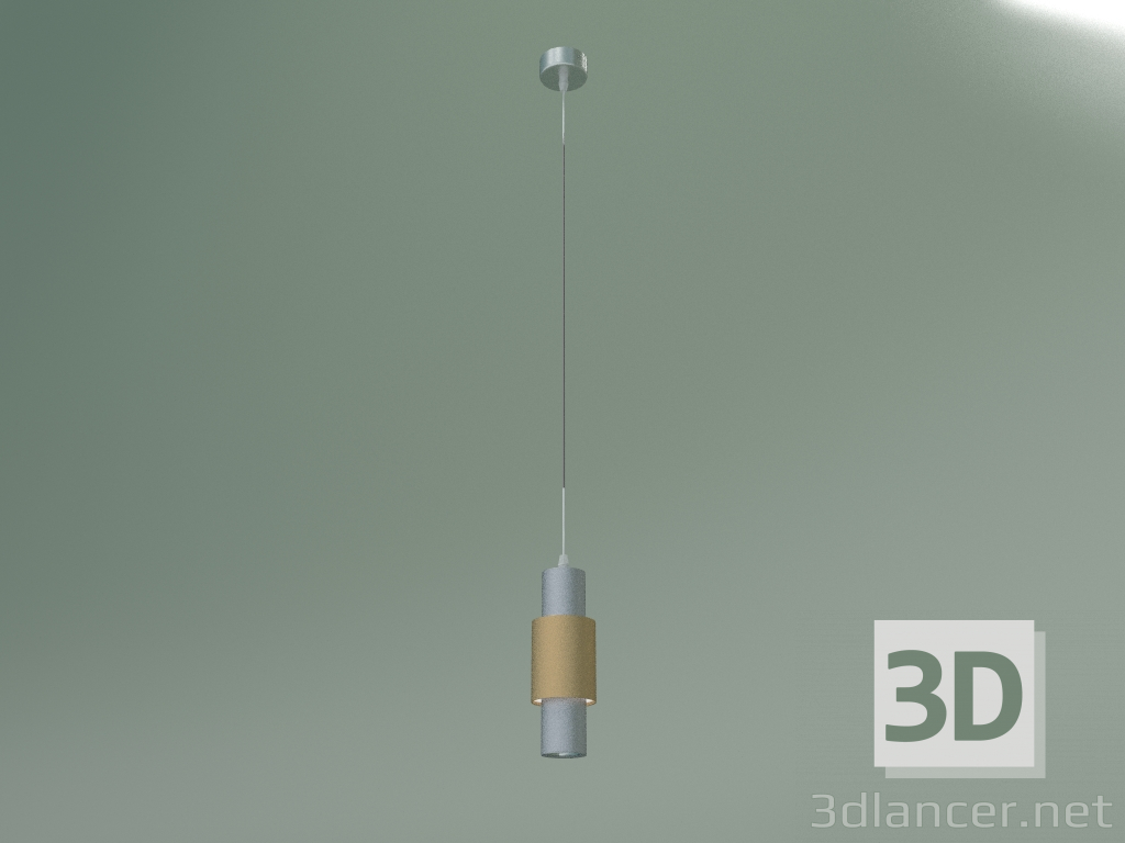 modello 3D Lampada a sospensione LED Bento 50204-1 (argento opaco-oro opaco) - anteprima