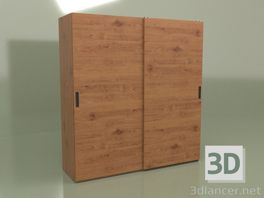 3d model Wardrobe 2 doors Mn 120 (Walnut) - preview