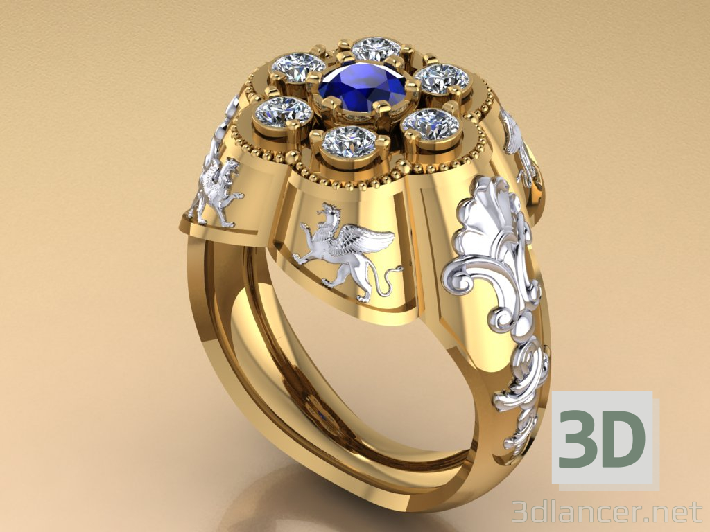 modèle 3D de bague homme (V2) acheter - rendu