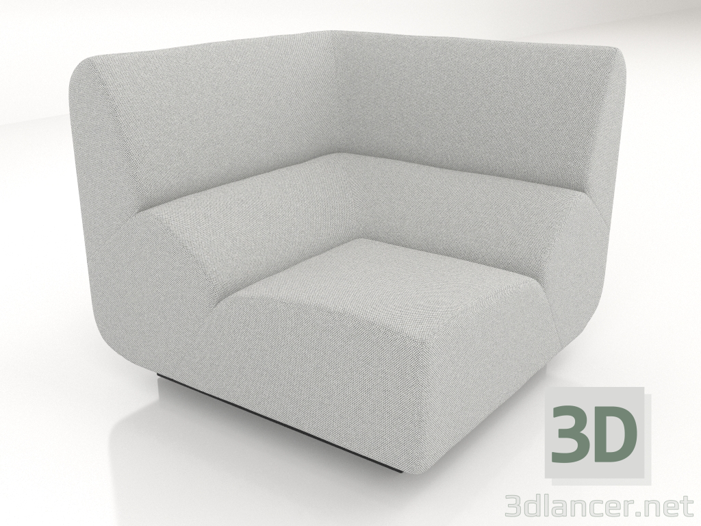 modello 3D Modulo divano (angolo interno, 8 cm) - anteprima