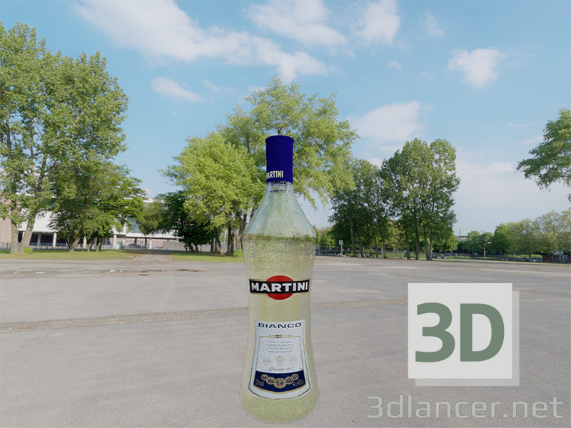 3D modeli Martini şişe - önizleme