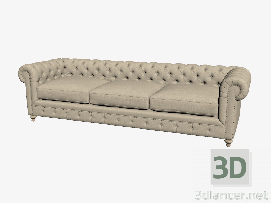 3d model Sofa straight three-seater 118 '' CLUB SOFA (light) - preview