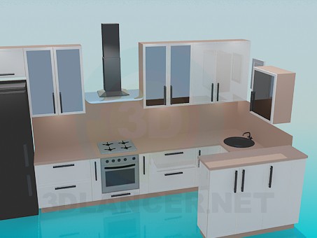 3d model Kitchen, complete set - preview