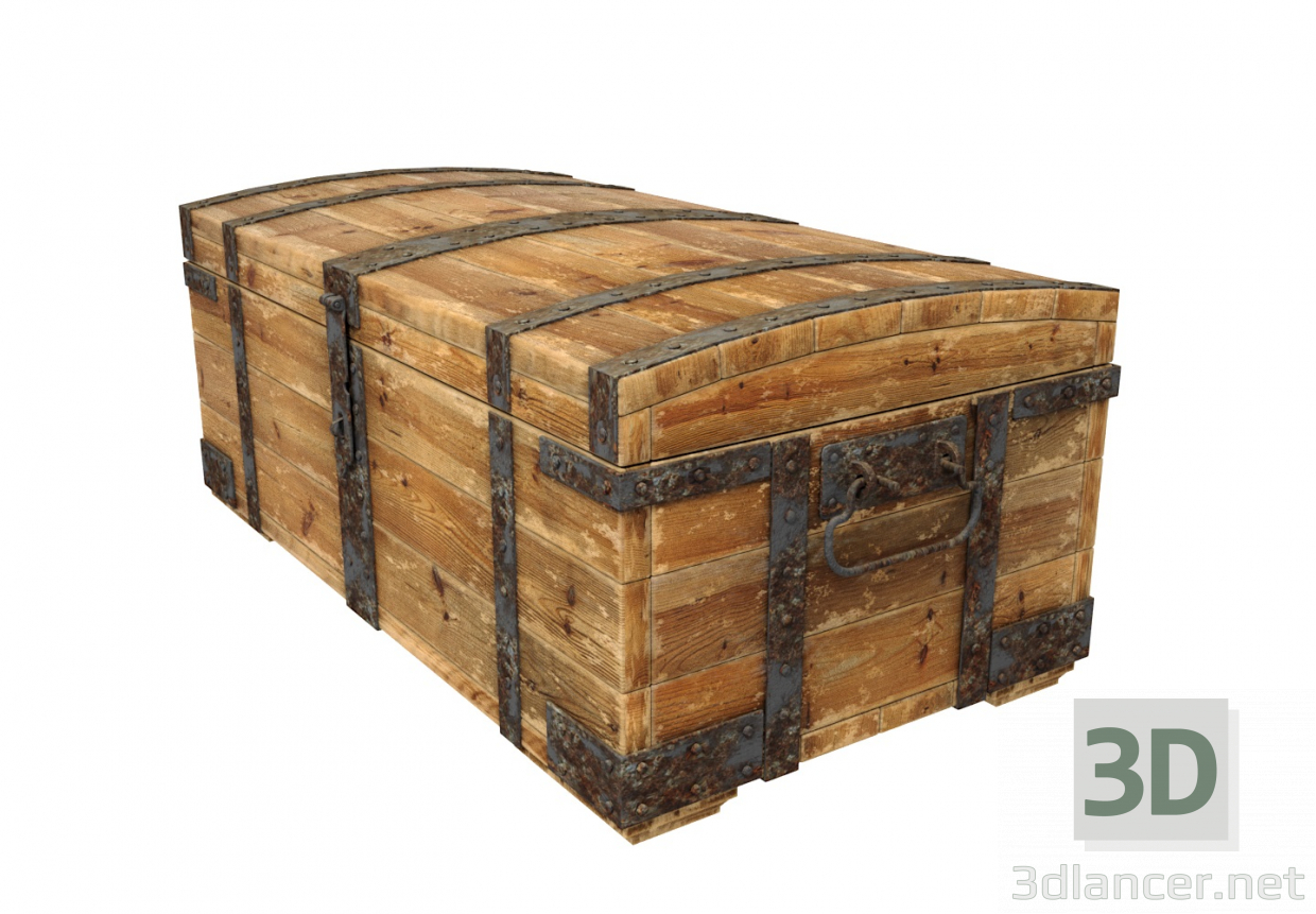 3d Old Chest model buy - render