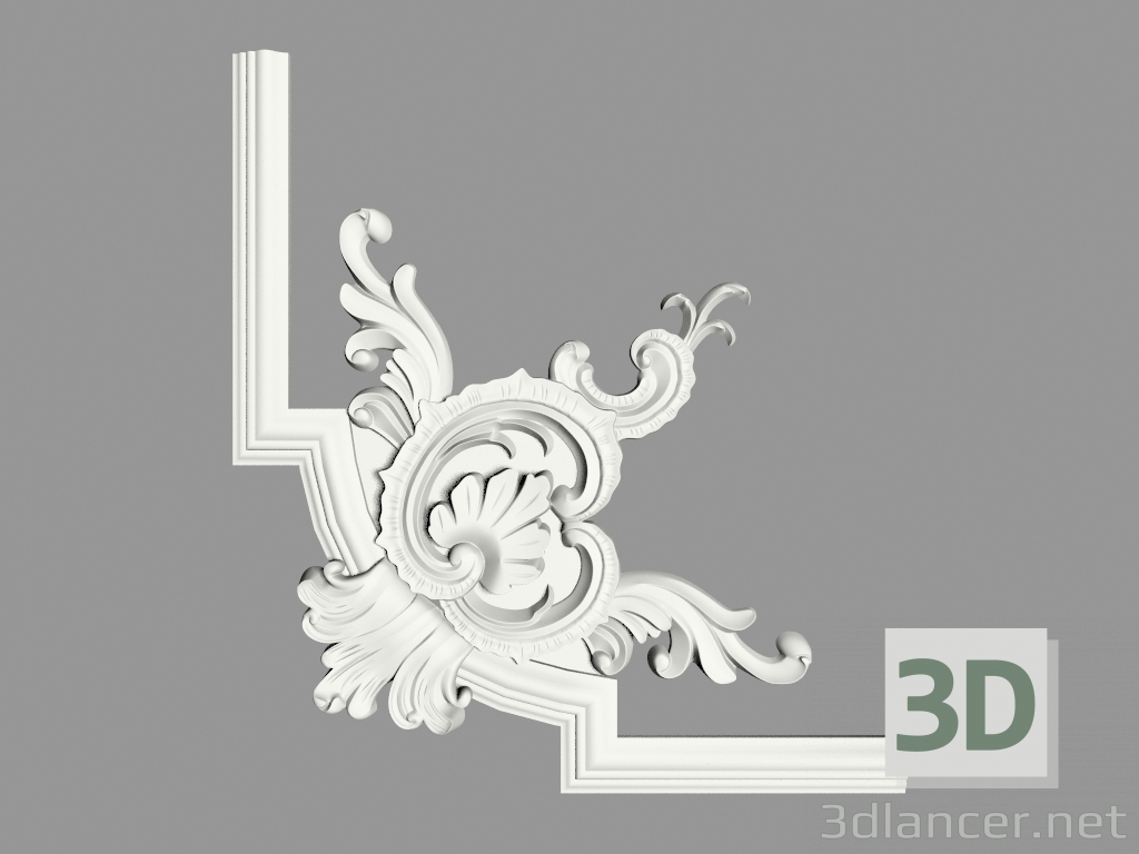 3d model Decorative corner (TSU47) - preview