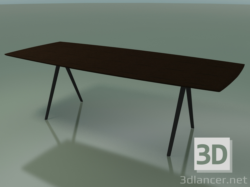 3d model Soap-shaped table 5421 (H 74 - 100x240 cm, 180 ° legs, veneered L21 wenge, V44) - preview