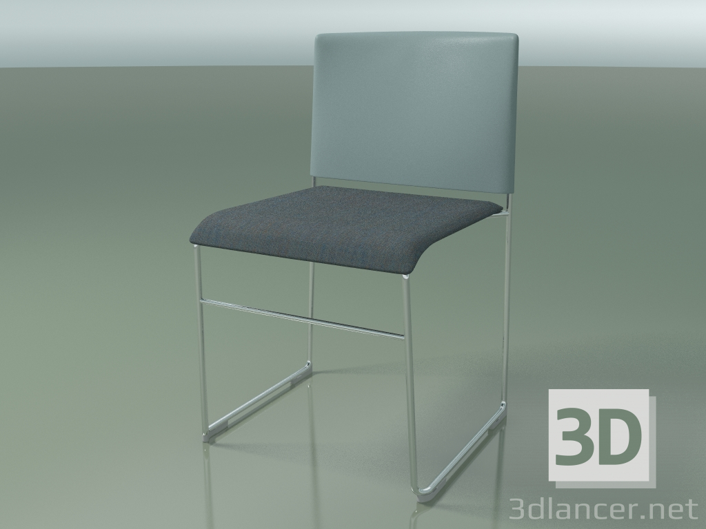 3d model Stackable chair 6601 (seat upholstery, polypropylene Petrol, CRO) - preview