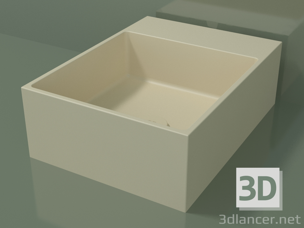 modello 3D Lavabo da appoggio (01UN11302, Bone C39, L 36, P 48, H 16 cm) - anteprima