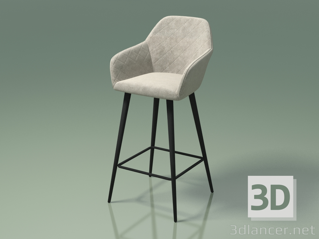 modello 3D Sedia da bar Antiba (111835, grigio polvere) - anteprima