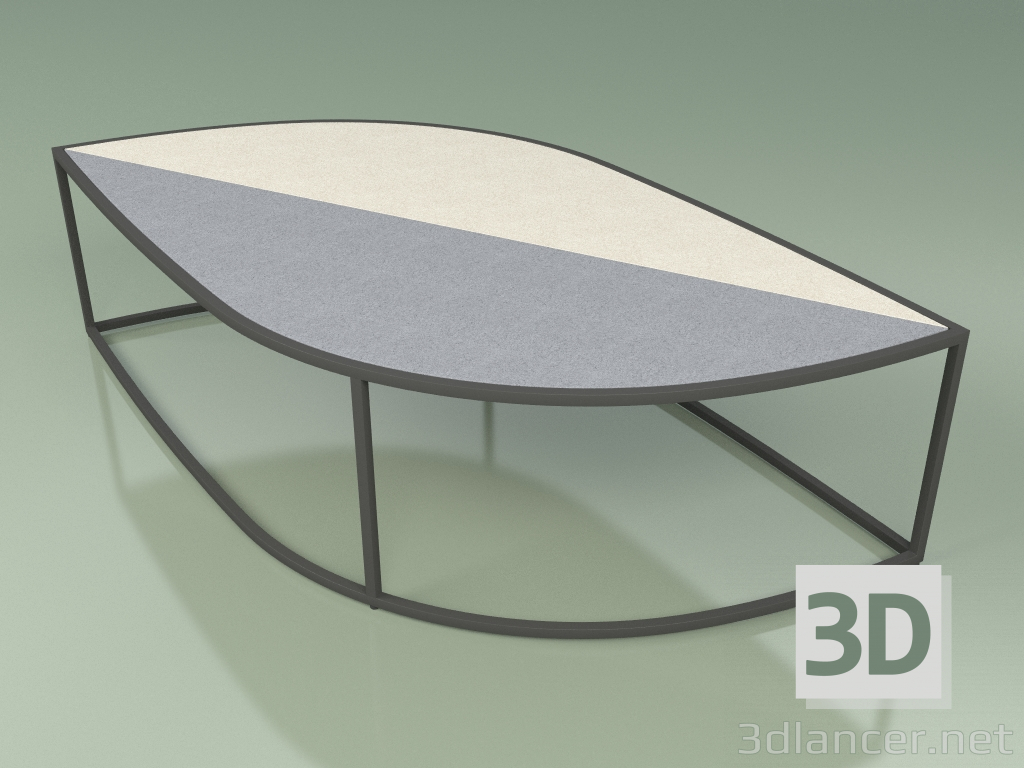 modèle 3D Table basse 002 (Gres Fog-Ivory, Metal Smoke) - preview