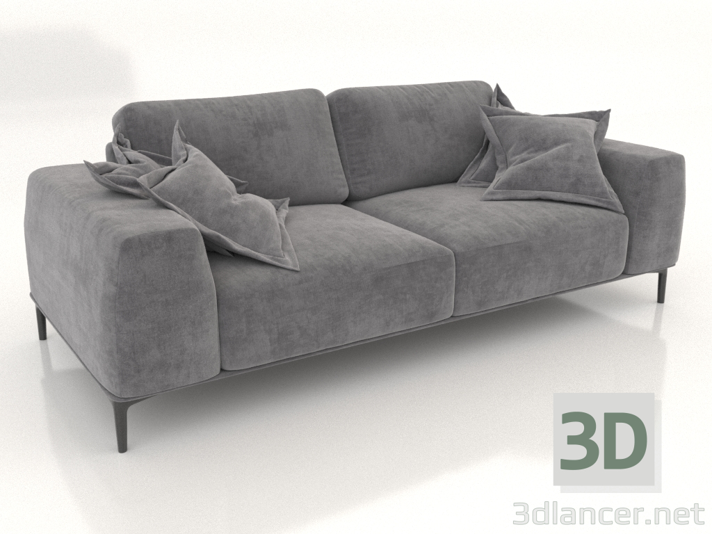 modèle 3D Canapé droit 2 parties CLOUD (option sellerie 3) - preview