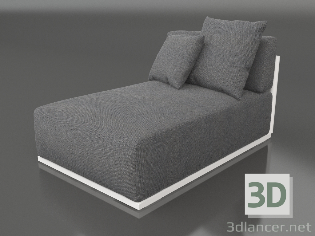 3d model Módulo sofá sección 5 (Blanco) - vista previa