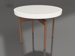 Round coffee table Ø60 (White, DEKTON Sirocco)