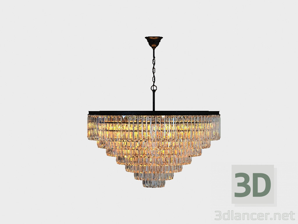 3d модель Люстра ADAMANT 7 RING CHANDELIER (CH015-33-ABG) – превью