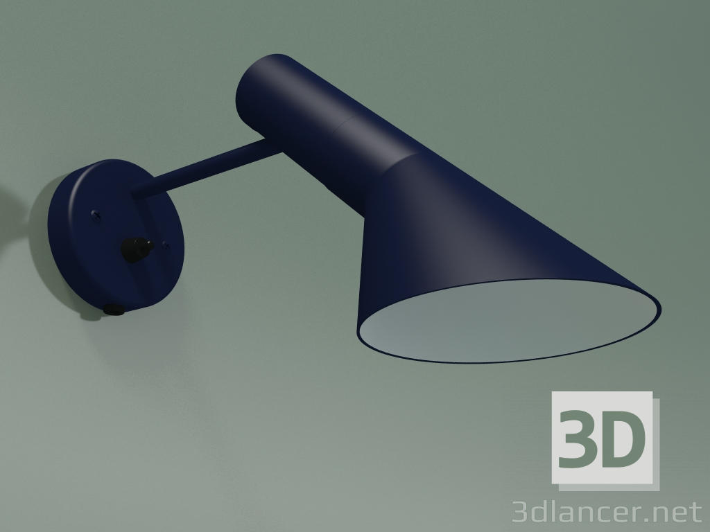 3d model Lámpara de pared AJ WALL (20W E14, MIDNIGHT BLUE) - vista previa