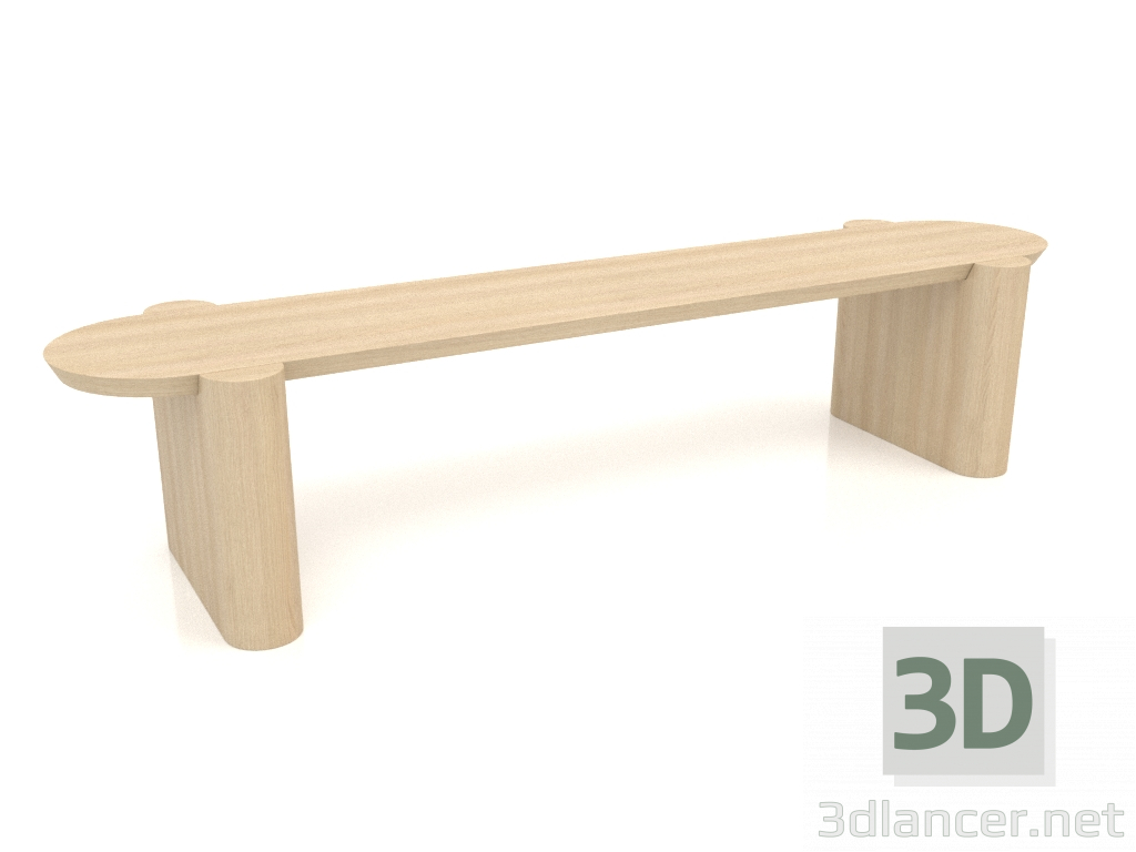 3d model Banco BK 03 (1600x400x350, blanco madera) - vista previa