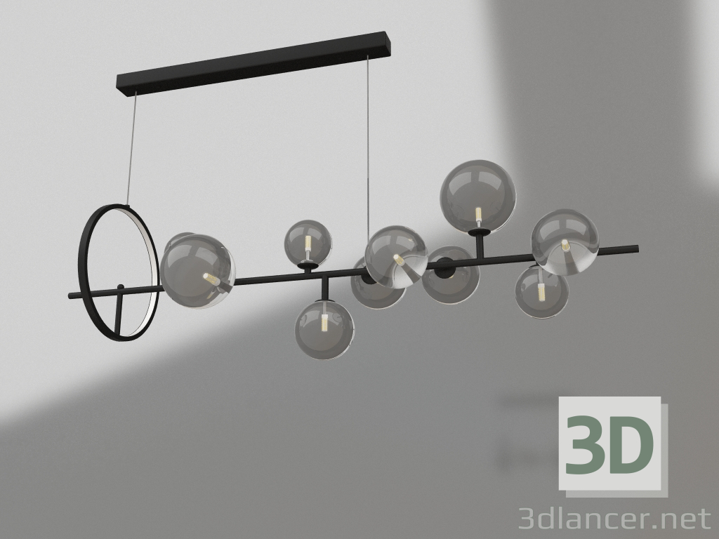 Modelo 3d Lustre Iona preto (07608-10.19) - preview