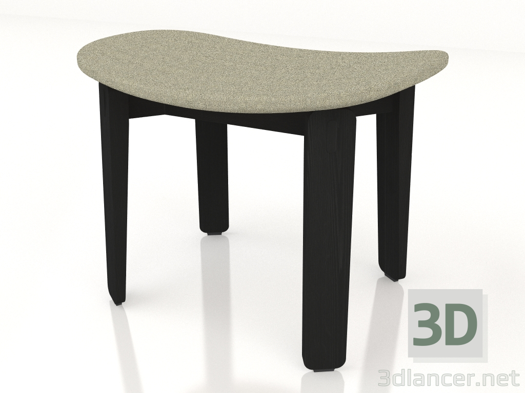 modèle 3D Tabouret Nora avec revêtement en tissu (foncé) - preview