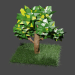 modèle 3D arbre, herbe - preview