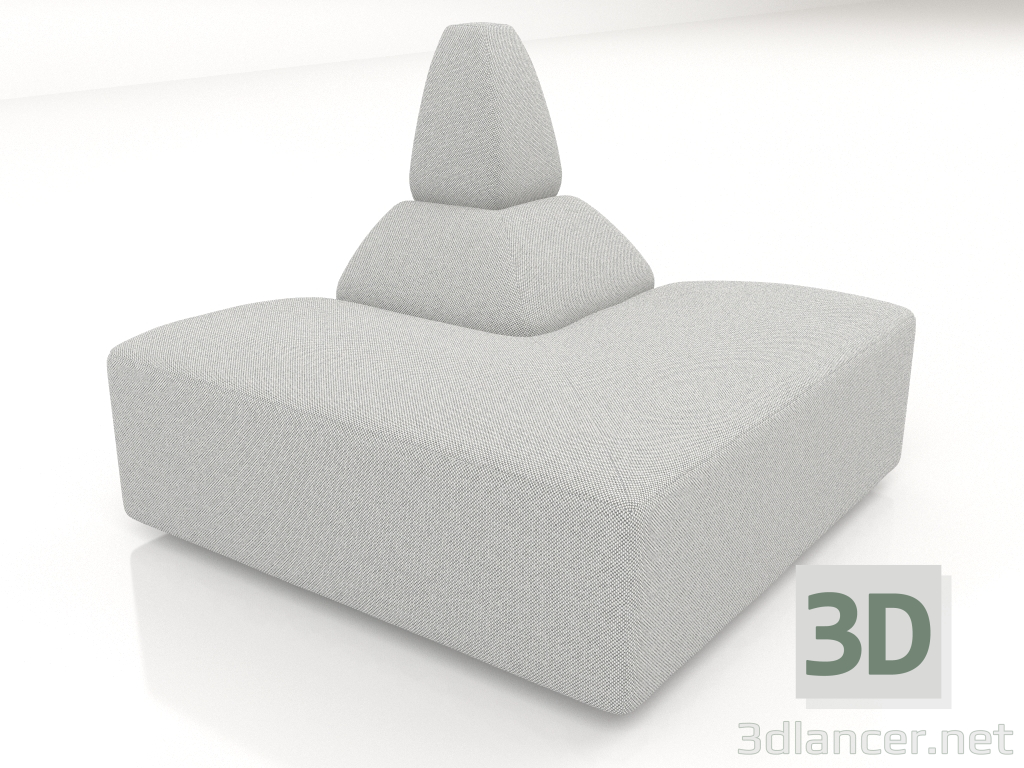 3d model Módulo de sofá (esquina exterior, 3 cm) - vista previa