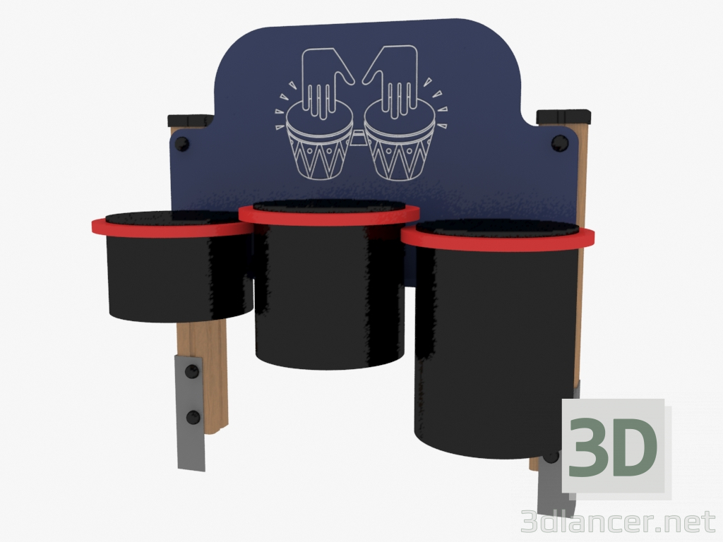 3D Modell Game Panel Drums (4029) - Vorschau