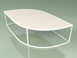 Table basse 002 (Gres Ivoire, Métal Lait)