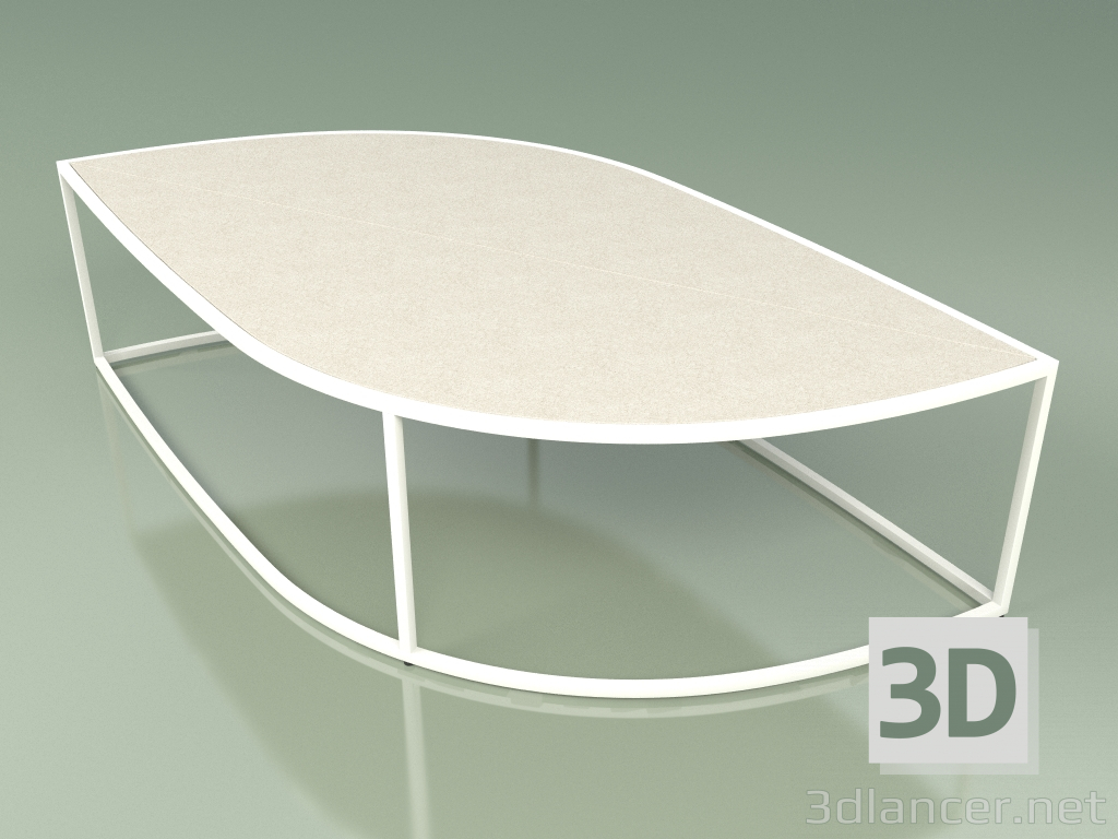 3d model Coffee table 002 (Gres Ivory, Metal Milk) - preview