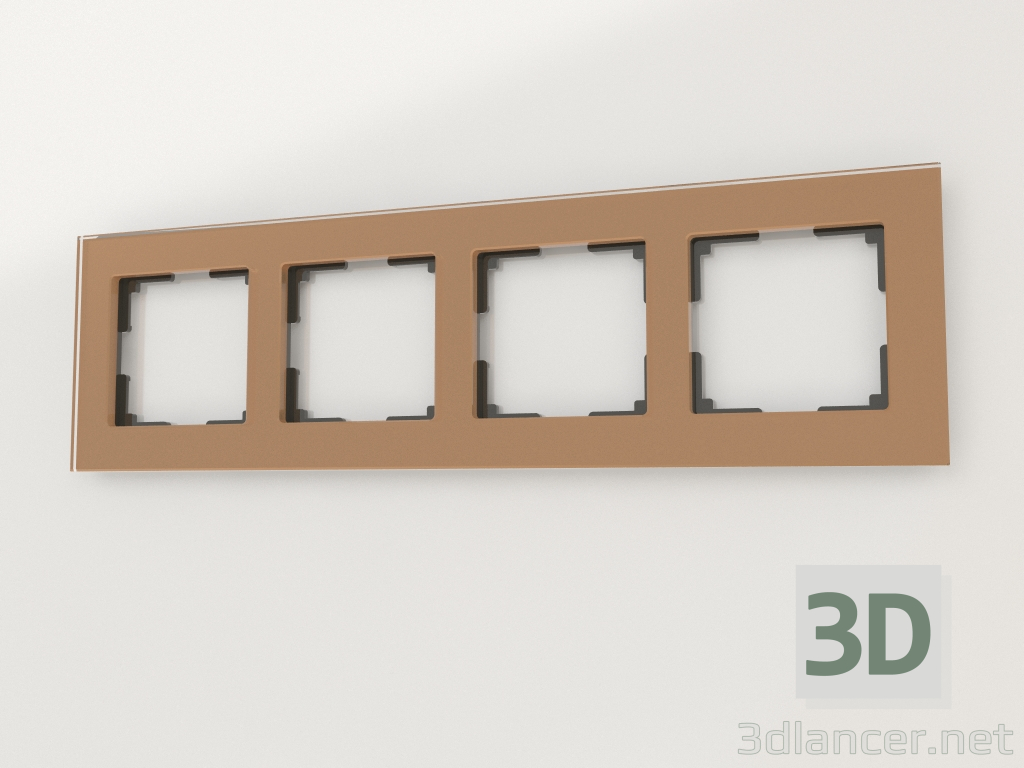 Modelo 3d Moldura para 4 postes Favorit (bronze) - preview