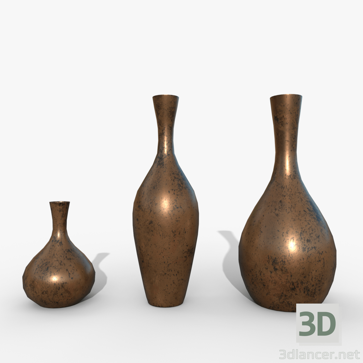 3D Vazolar varlık Bronz modeli satın - render