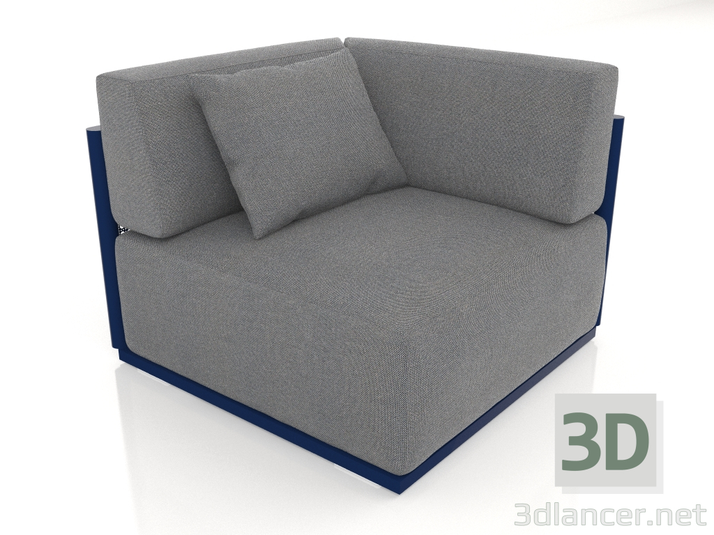 modèle 3D Module canapé section 6 (Bleu nuit) - preview