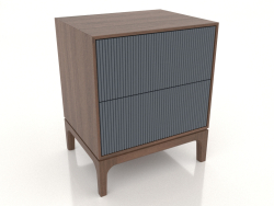 Comodino FARGO 2 cassetti con frontali fresati (ardesia, rovere tabacco, opzione 3)