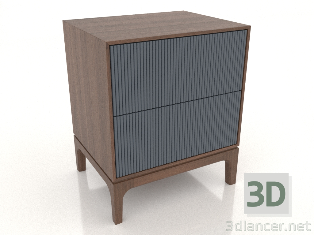 3D modeli FARGO 2 çekmeceli, frezelenmiş cepheli komodin (arduvaz, tütün meşesi, seçenek 3) - önizleme
