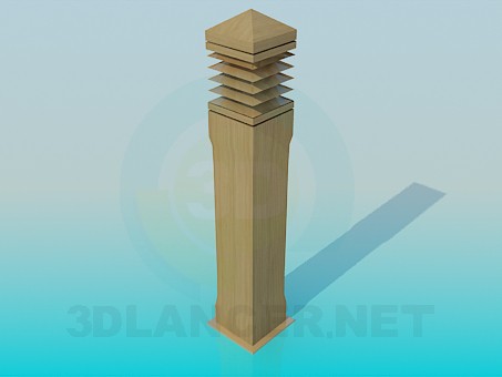 3D modeli Ahşap ayağı - önizleme