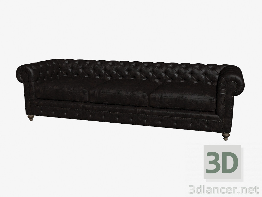 3d model Sofá de cuero triple 118 '' CLUB LEATHER SOFA (7842-3008 VL) - vista previa