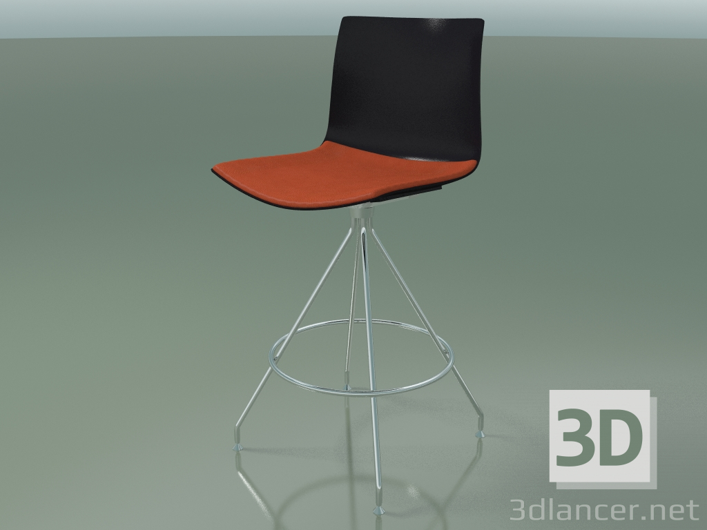 3D Modell Barhocker 0306 (mit Sitzkissen, Polypropylen PO00109) - Vorschau