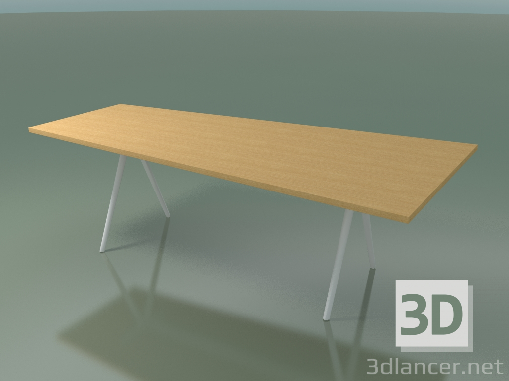 modèle 3D Table trapézoïdale 5437 (H 74 - 120-80x240 cm, plaqué chêne naturel L22, V12) - preview