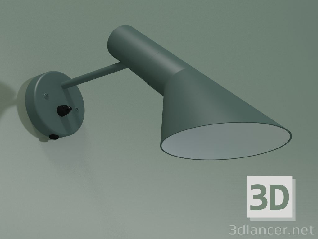 3d model Wall lamp AJ WALL (20W E14, PALE PETROLEUM) - preview