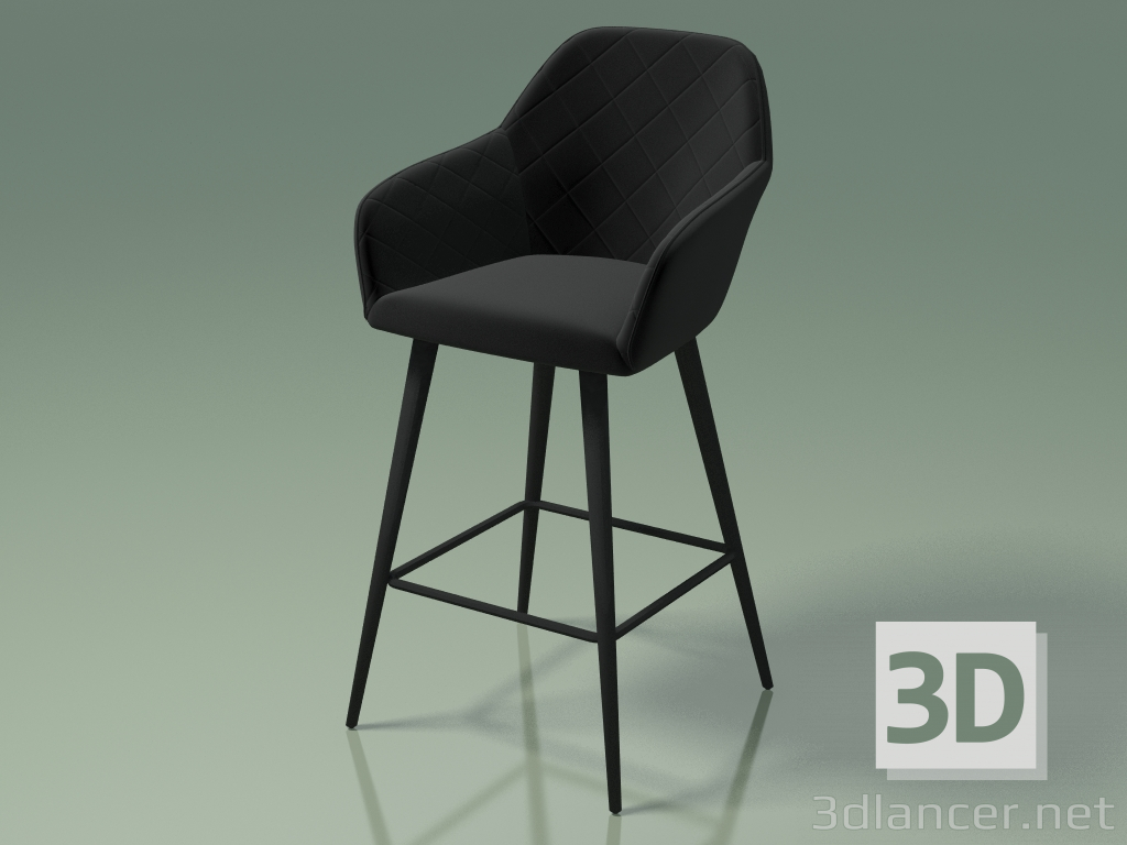 3d model Silla media barra Antiba (111839, negro) - vista previa