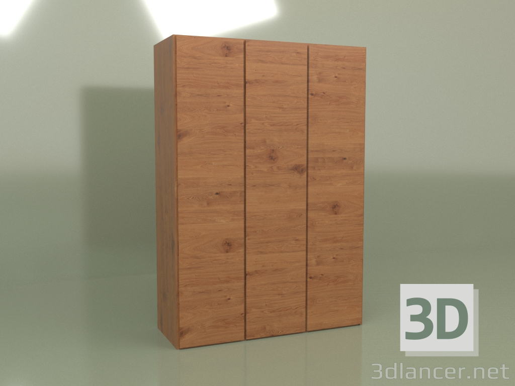 Modelo 3d Roupeiro 3 portas Mn 130 (Nogueira) - preview