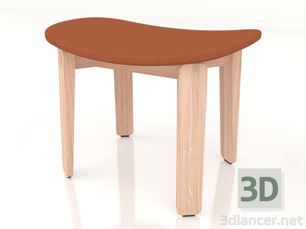 modèle 3D Tabouret Nora avec revêtement en cuir (léger) - preview