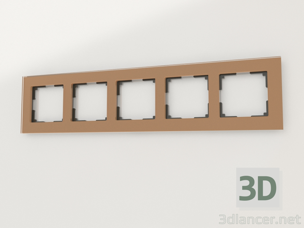 Modelo 3d Moldura para 5 posts Favorit (bronze) - preview