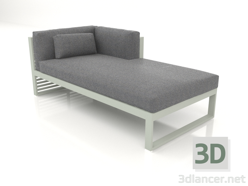 3d model Sofá modular sección 2 derecha (Gris cemento) - vista previa