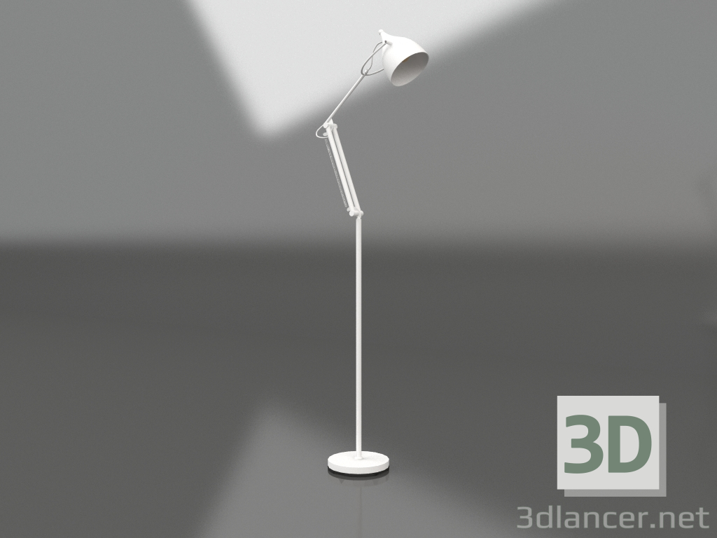 3d model Lámpara de lectura (Blanco Mate) - vista previa