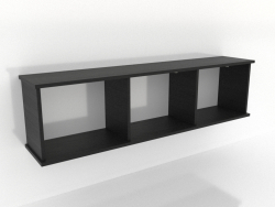 Prateleira suspensa SHELF 7 (aberta) 1400 mm (preto RAL 9005)