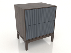 Comodino FARGO 2 cassetti con frontali fresati (ardesia, rovere scuro, opzione 3)
