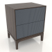 modello 3D Comodino FARGO 2 cassetti con frontali fresati (ardesia, rovere scuro, opzione 3) - anteprima