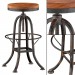 3d Industrial loft Iron Base Reclaimed Wood Bar Counter Stool model buy - render