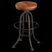 3d Industrial loft Iron Base Reclaimed Wood Bar Counter Stool model buy - render