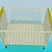 3d model nursery bed - preview